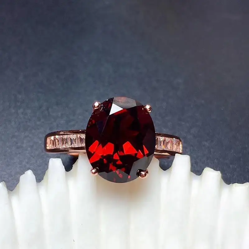 Новые Классические обручальные кольца в стиле ретро с овальным Рубином для