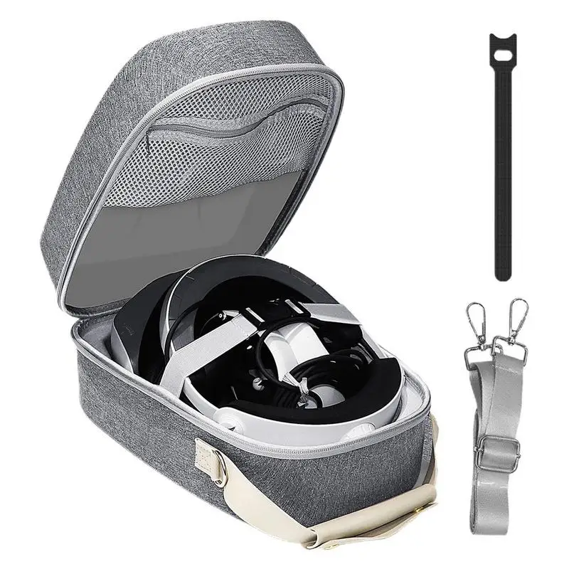 

For PS VR2 Storage Bag Set Includes A Lens Protection Cover Storage Bag Bandage To Store VR Hat VR Handle Protection Hard Bag