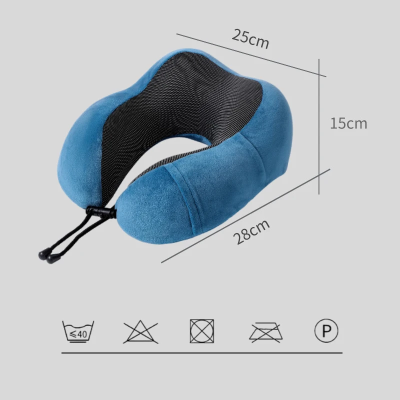 U-образная подушка для шеи из пены с эффектом памяти мягкая портативная
