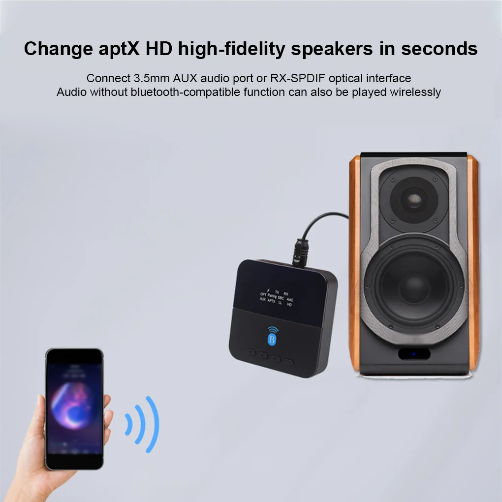 

Bluetooth-передатчик совместимый с приемником для телевизора компьютера ноутбука аудиоадаптер высокоскоростное стабильное устройство для пот...