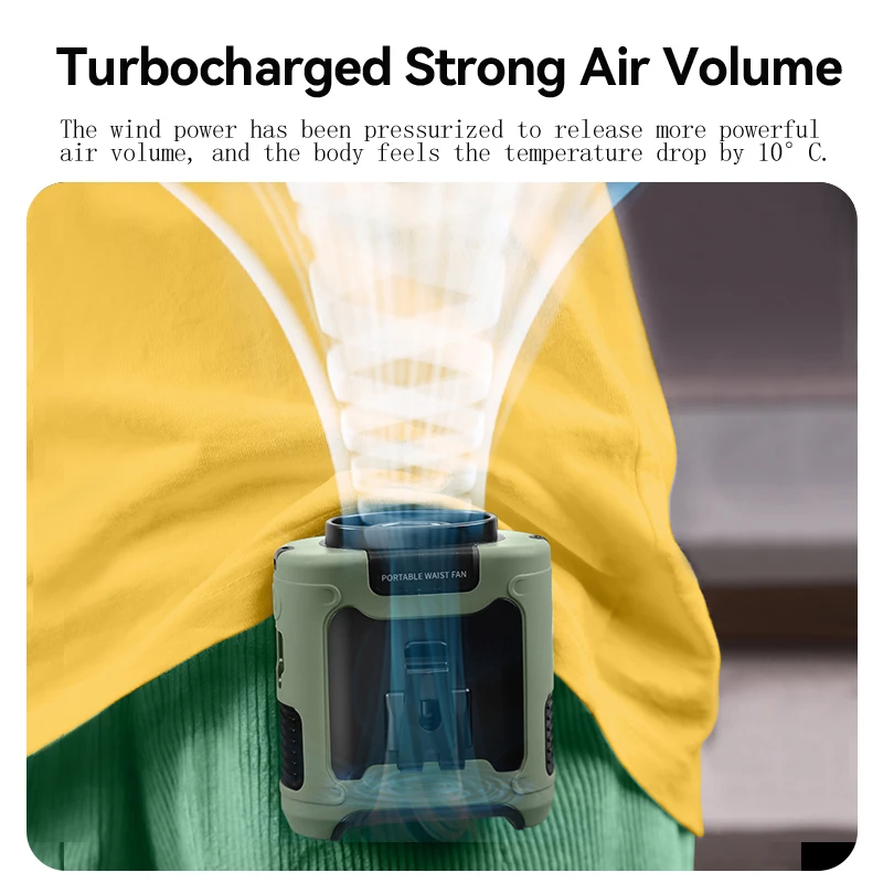Портативный Шейный Вентилятор 10000 мАч Сильный Ветер Спорт На Открытом Воздухе