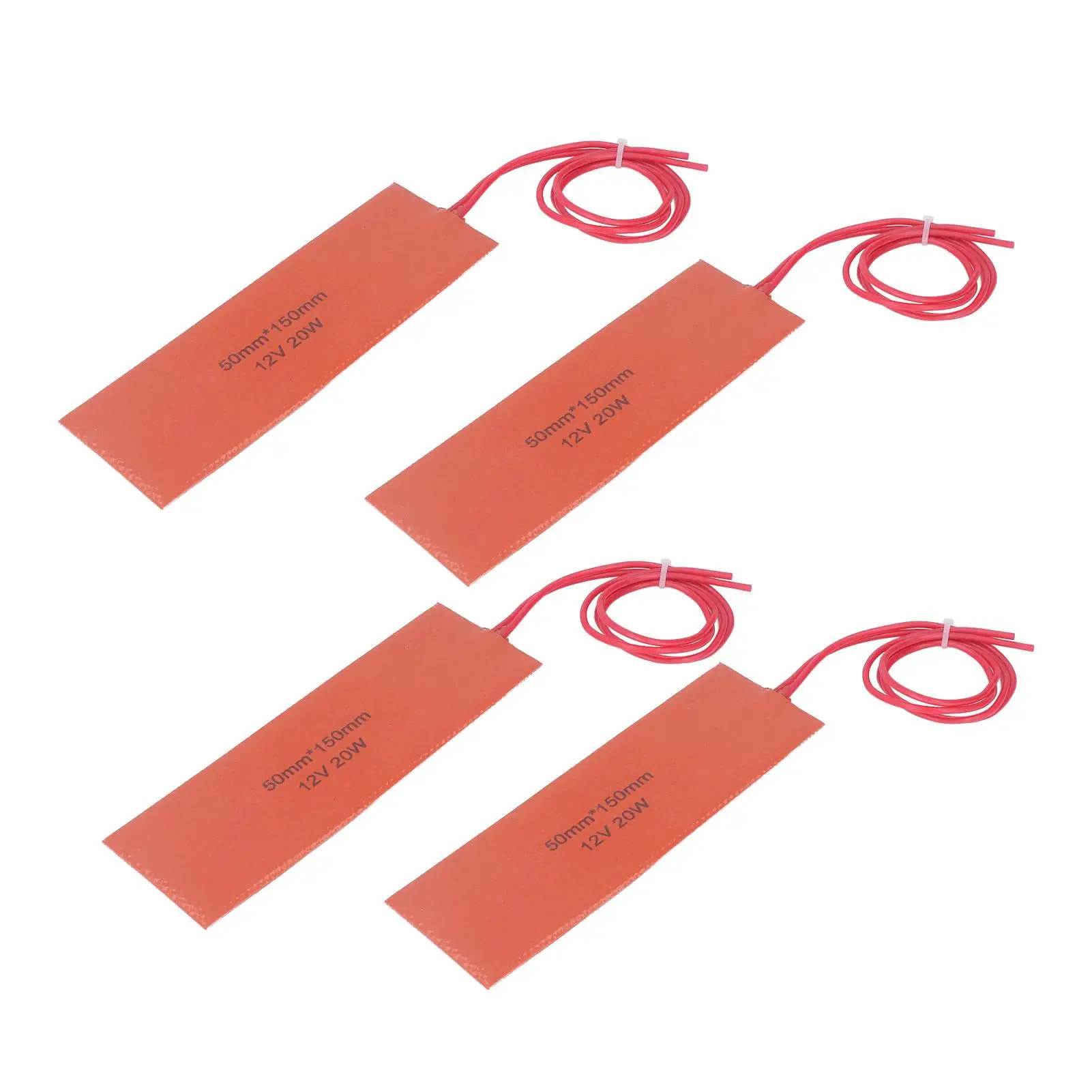 4 шт. гибкая силиконовая грелка 20 Вт 12 В резиновый коврик нагревательное одеяло