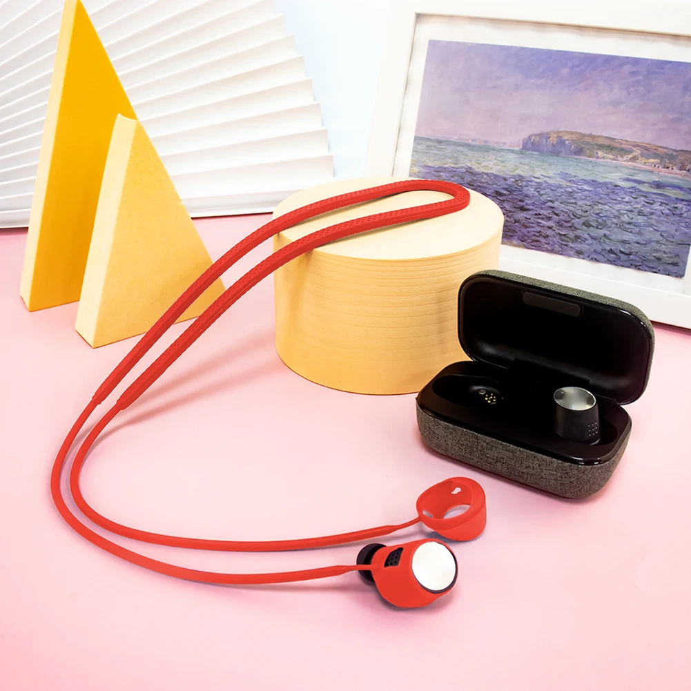 

Silicone Earphone Anti-Lost Rope Portable Elastic Hanging Neck Lanyard for Sennheiser MOMENTUM Bluetooth Headset