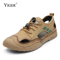 yiger mens sandals casual breathable outdoor sports youth baotou beach shoes spring summer outer wear 2022 new