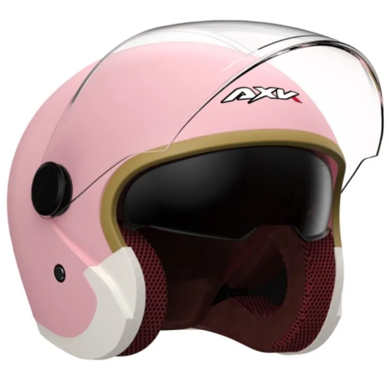 

Motorcycle Helmet Open Dual Lens Visors Frosted Electric Moped Protective Cap New Style Electric Bicycle Headpiece