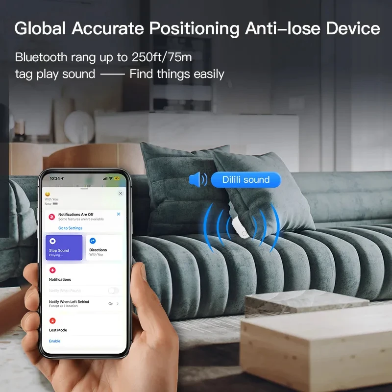 Bluetooth GPS-трекер для замены Air Tag через Apple Find My to Locate Card Wallet Bike Keys Finder MFI Smart iTag