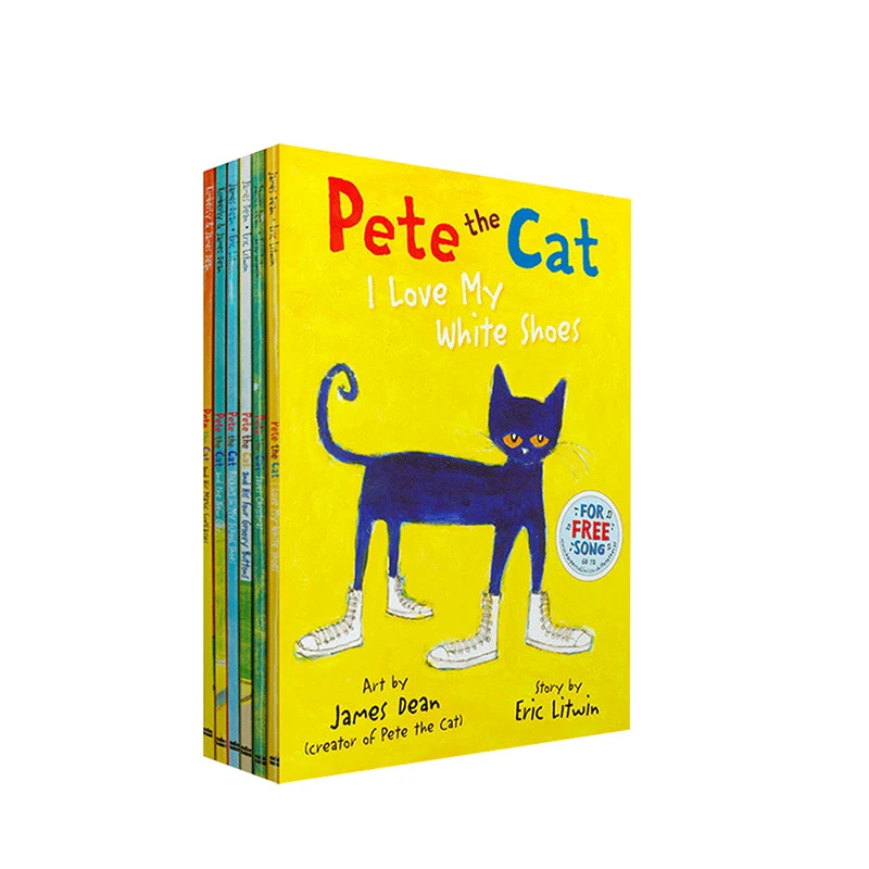 

6 книг/набор, детские книги для чтения с петом и кошкой