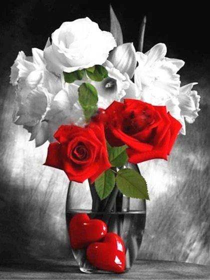 

Diamond Painting Gothic Rose Flower 5d Diy Mosaic Full Square Round Drill Diamant Of Rhinestone Daimond Embroidery Pictures