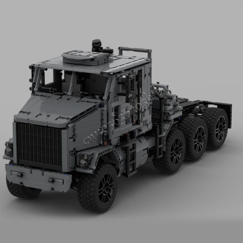 Фото 2929 деталей M1070, тяжелый грузовой буксировочный грузовик, модель MOC, строительные блоки, кирпичи, креативная сборка, игрушки, детские праздничные подарки-сюрпризы №3
