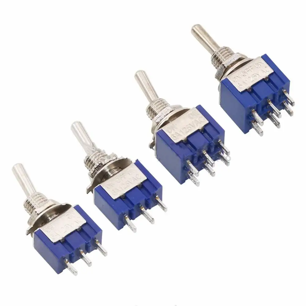 50 шт. миниатюрный рычаг переключения однополюсный двойной бросок ВКЛ./вкл. 120VAC 6A