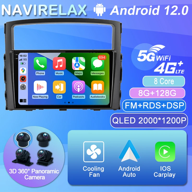 

Cooling fan Carplay Android 12 For Mitsubishi Pajero 4 V80 V90 2006 - 2014 4G Navigation GPS Car Radio Multimedia Video Player