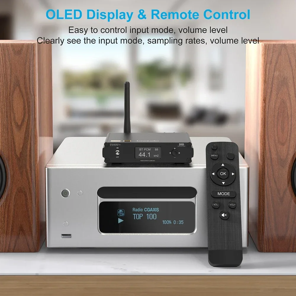 Фото Новый Lavaudio DS600+ USB ES9038Q2M HiFi DAC: настольный декодер-предусилитель с AptX-LL/HD и LDAC, Bluetooth 5.0 аудиоприемник №4
