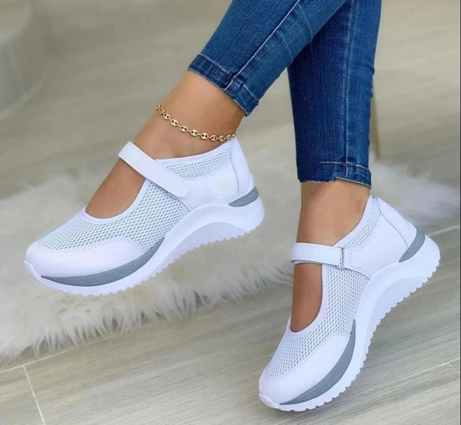 Women Sneakers Shoes Nice Tenis Fashion Spring Autumn Casual Mesh Breathable Walking Shoes Soft Sole Slip On Sneakers Chaussure