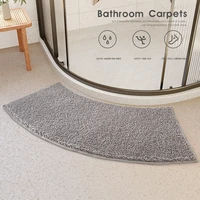 bathroom accessories multicolor quick drying arc floor mat household water absorption fan shaped bath non slip carpet doormat