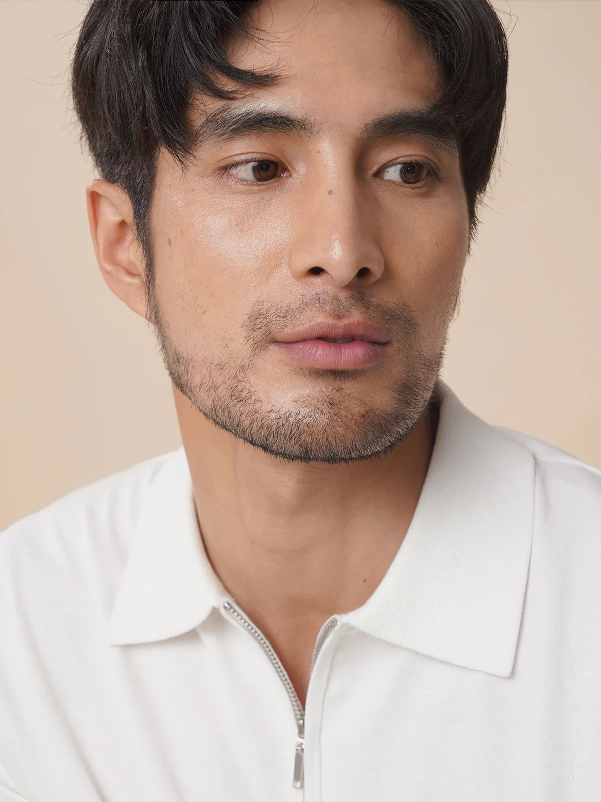 Light Luxury Zip-up Polo Shirt Lapel Short sleeve T-shirt Men's Summer Lightweight Retro Ice Silk Knitting Half Sleeve T-shir...