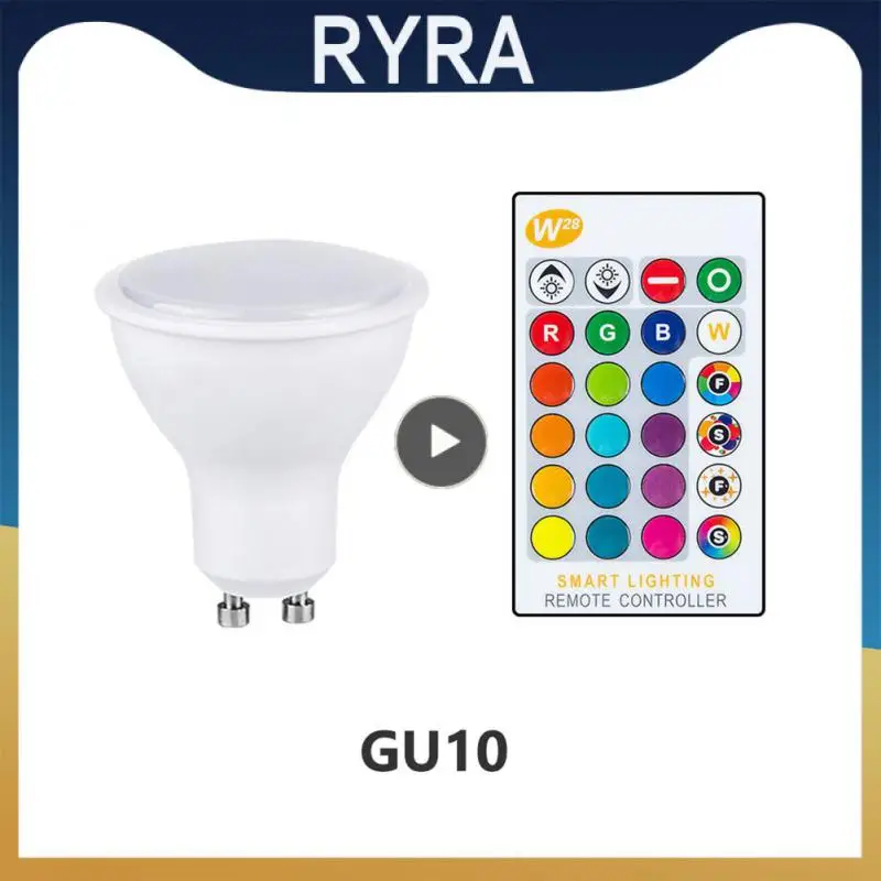 

E27 Smart Control Lamp Remote Control Spot Light Bulb Dimmable LED Night Light Colour Changing RGB Light Bulbs Home Accessories