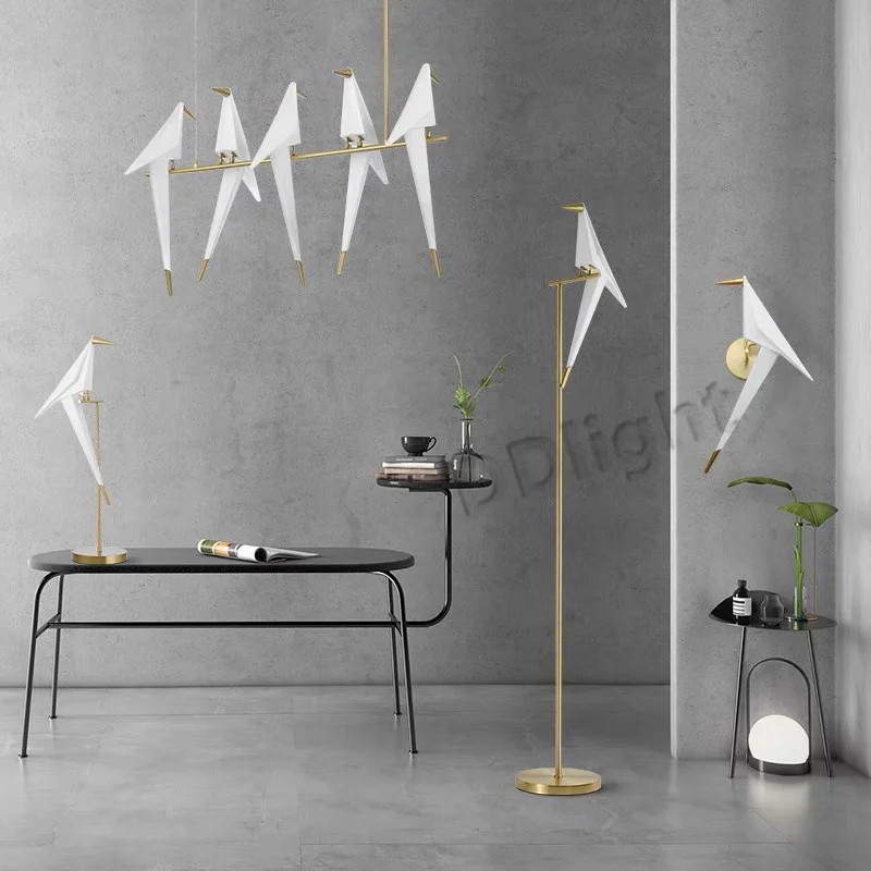 Современные люстры из бумажного журавля люстра с птицей креативный подвесной