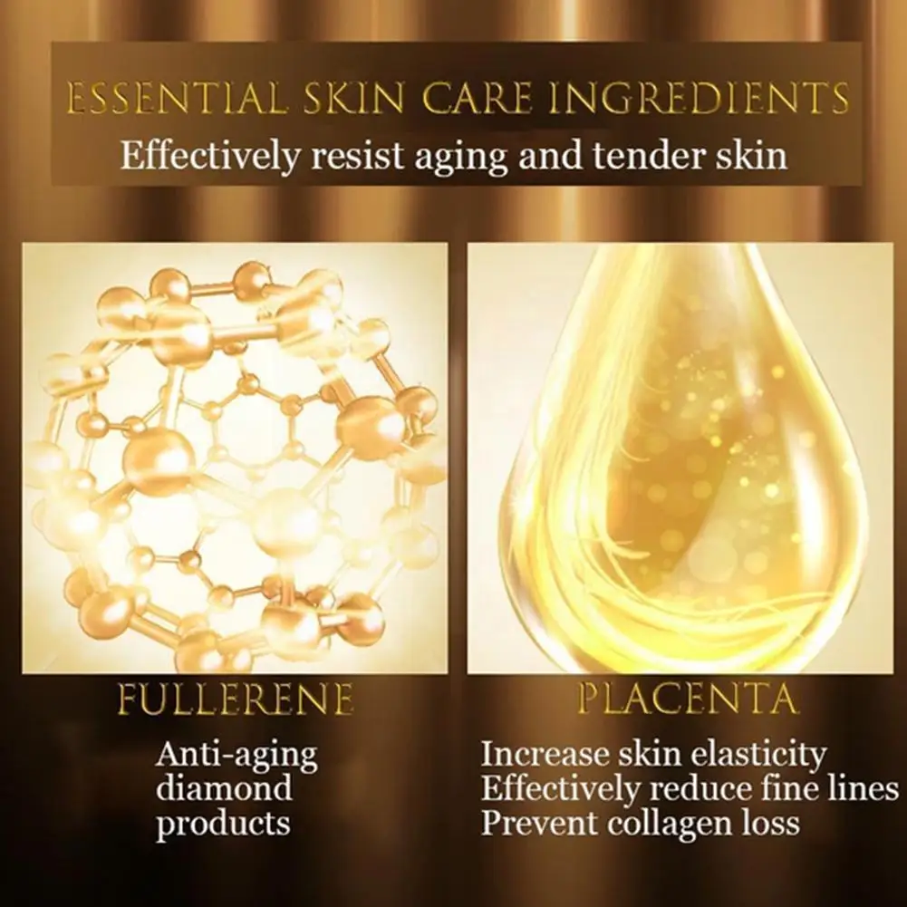 

50 Grains Fullerene Oligopeptide Essence Capsule Sheep Firming Anti-aging Lifting Repair Placenta Serum Face Whitening Hydr W9r2