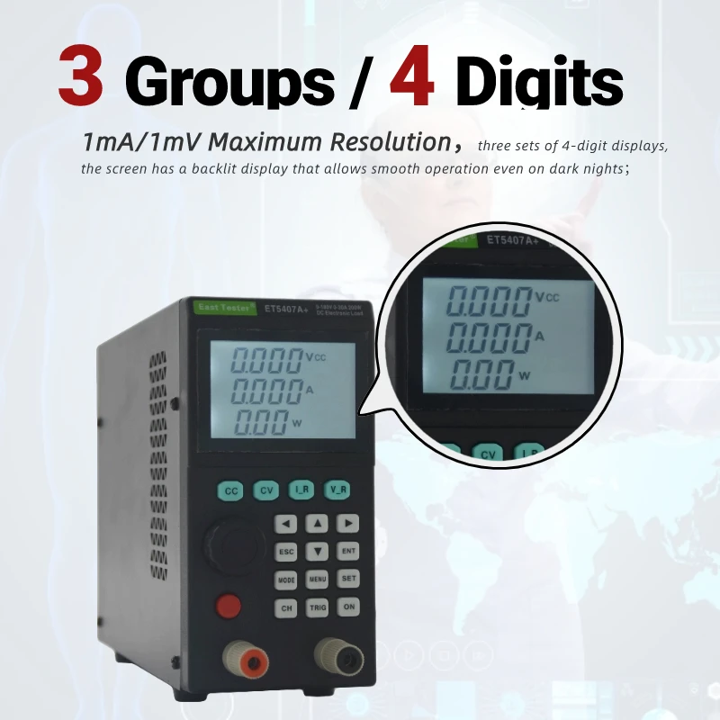 Программируемый электронный тестер нагрузки постоянного тока емкости