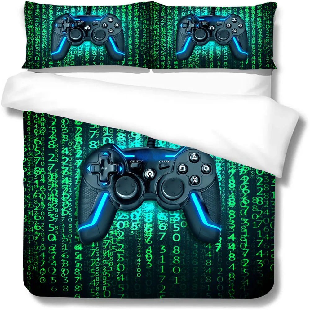 Комплект постельного белья с 3D-принтом в виде ручки пододеяльник на черном фоне