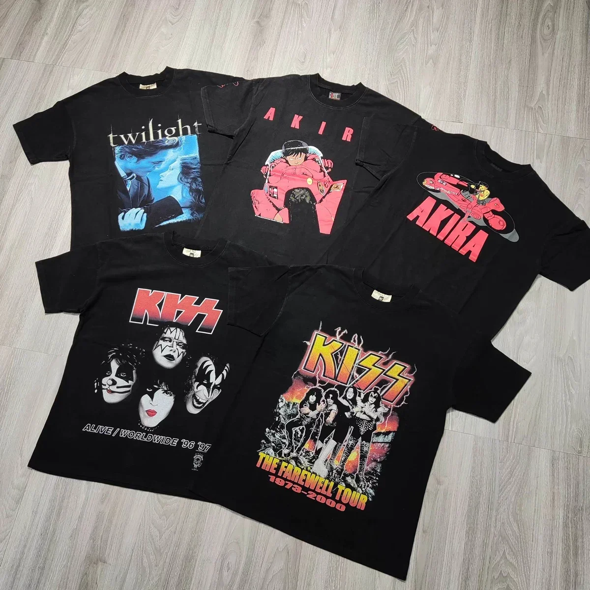 Yao888 винтажные летние футболки мужская одежда уличная хип-хоп группа панк ретро