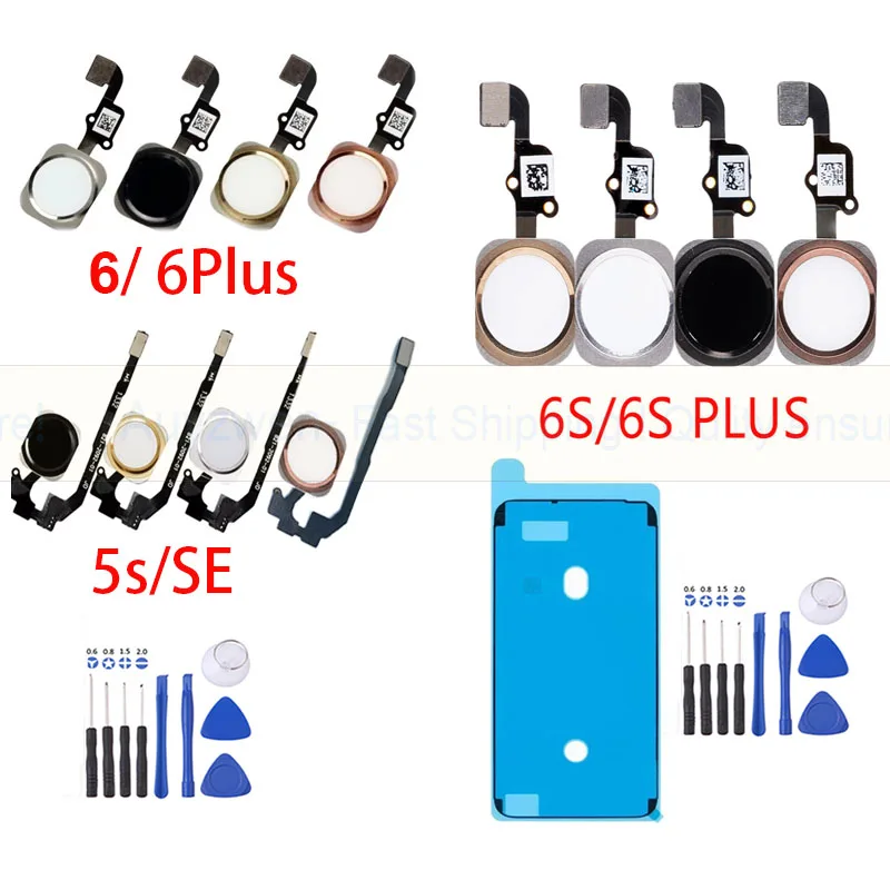 1 комплект гибкий кабель для кнопки Домой iPhone 5s SE 6 6Plus 6s 6sPlus запасная часть с