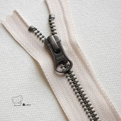 20 - 35cm Leather Boot Pocket Accessories Ykk5 Antique Silver Non Slip Metal Zipper Purse Repair  Sewing Accessories