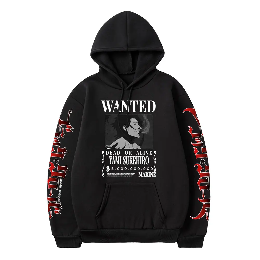 

Black Clover Yami Sukehiro Anime Men's Hooded Sweatshirts Harajuku Manga Asta Oversized Hoodie Long Sleeve Streetwear Pullover