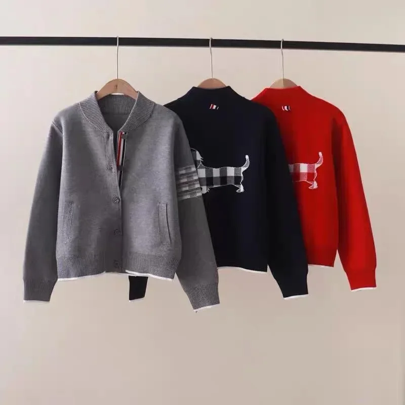 Осень/зима новый консервативный стиль жаккардовый кардиган для собак свитер