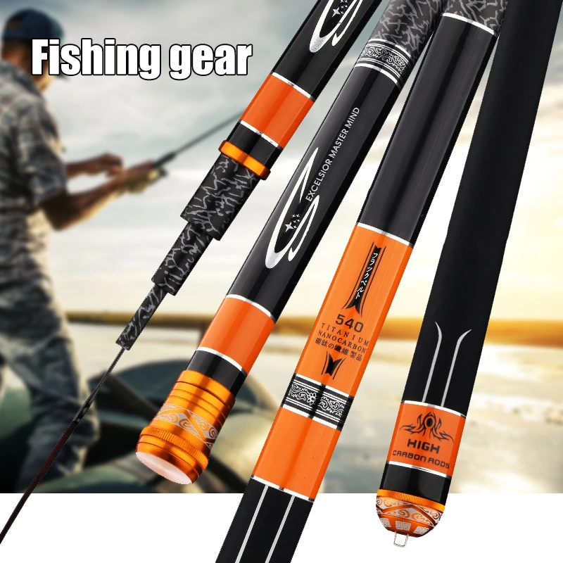 

Carp Fishing Rod 3.6/4.5/5.4/6.3/7.2m Telescopic Fishing Rod High Carbon Portable Fishing Tools for Saltwater Freshwater B2Cshop