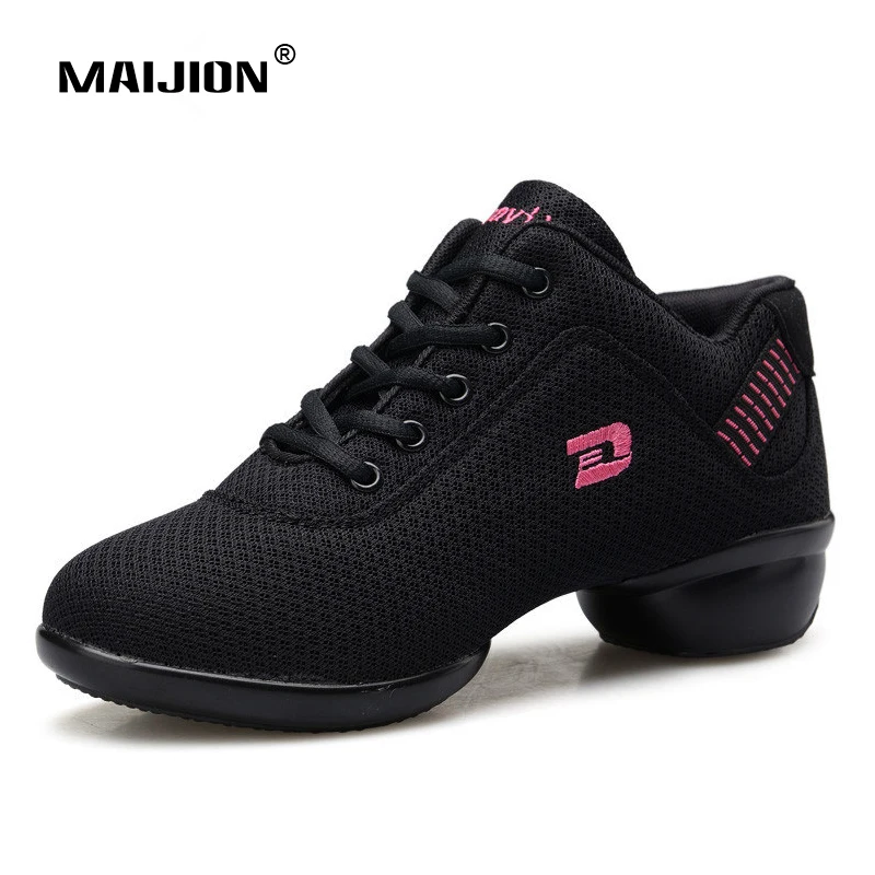 

Кроссовки женские для танцев, мягкая подошва, дышащие, сетчатые, удобная спортивная обувь для латиноамериканских танцев, современные джазо...