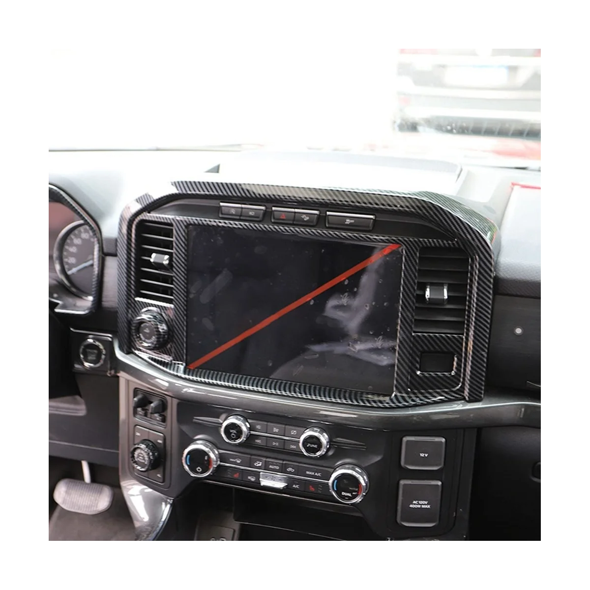 Стильная Центральная панель управления из углеродного волокна украшение рамы