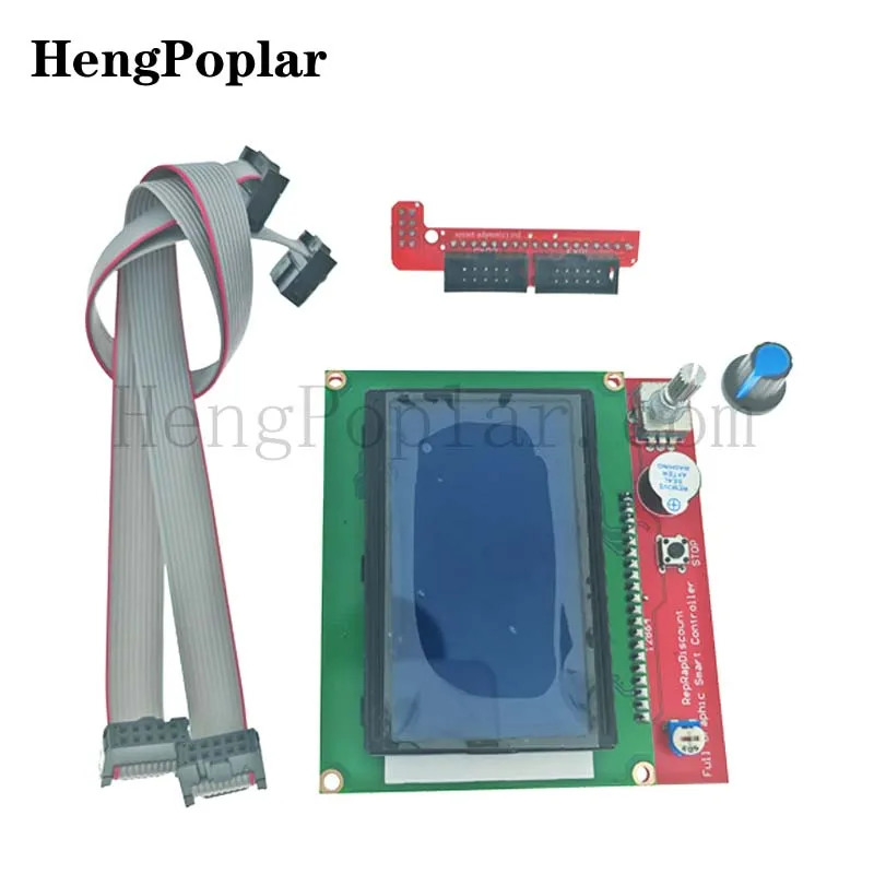 12864 ЖК-контроллер дисплея + адаптер для деталей 3D-принтера RAMPS 1.4 Reprap Mendel GM
