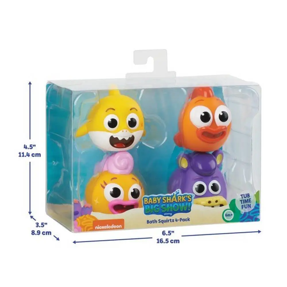 Вау Wee- Pinkfong детские игрушки акулы для ванны. Набор из 4 фигурок. 16 51x12 19x8 89 см