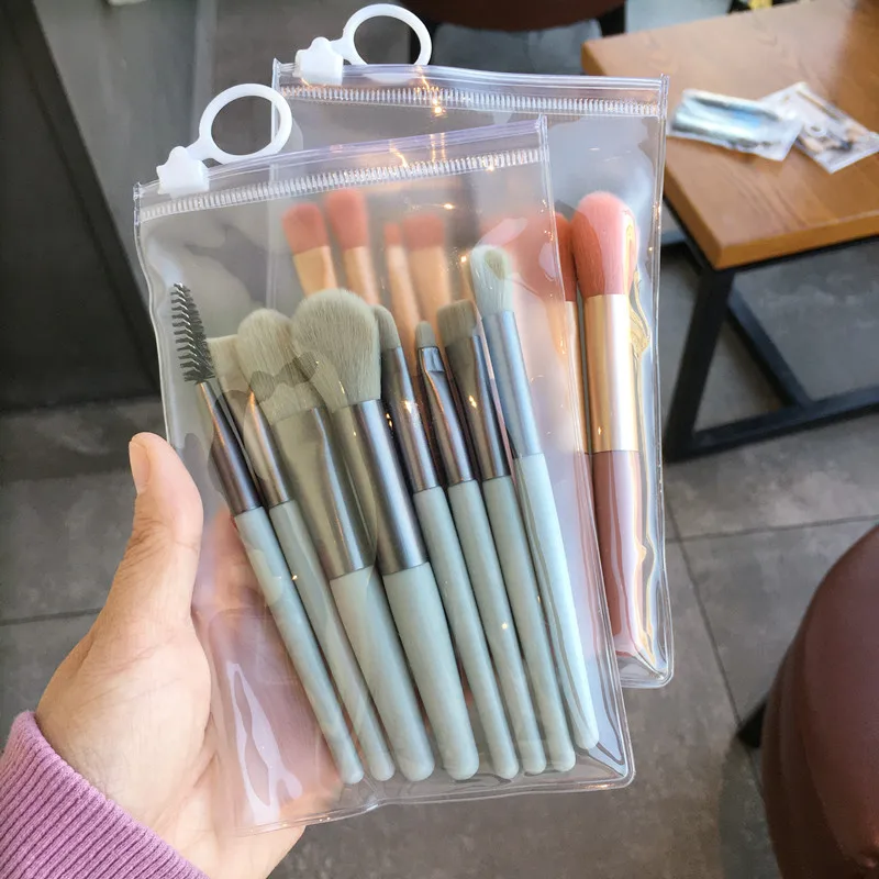 

Makeup Brush Tool 8 Pack Portable Soft Hair Set Eyeshadow Foundation Powder Eyelashes Lip Concealer Blush Brush