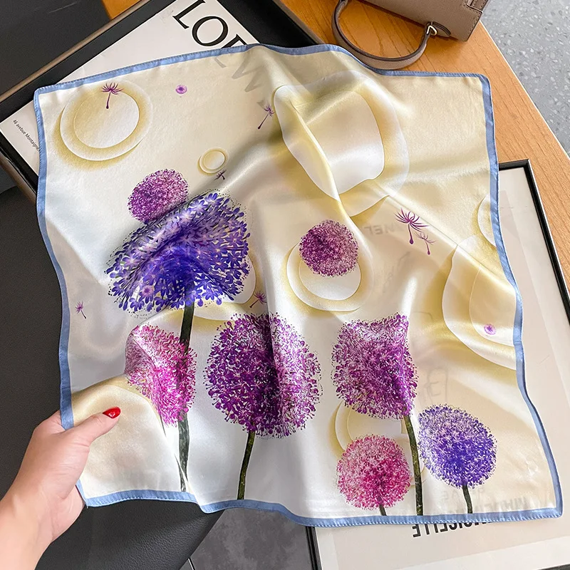 

100% натуральный шелковый шарф, женские квадратные шали с цветочным рисунком, женский шарф из пашмины, Женский хиджаб, бандана, шарф