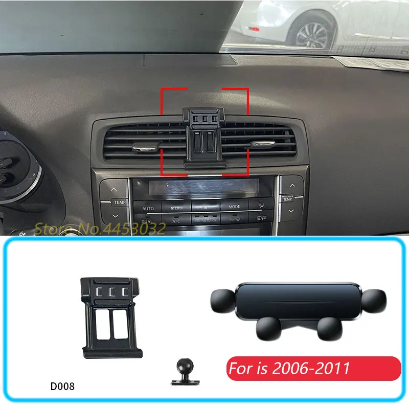 

Автомобильный держатель для телефона для Lexus is 250 300 2006-2011 гравитационная Подставка Кронштейн для горизонтального GPS мобильного телефона аксессуары с основанием