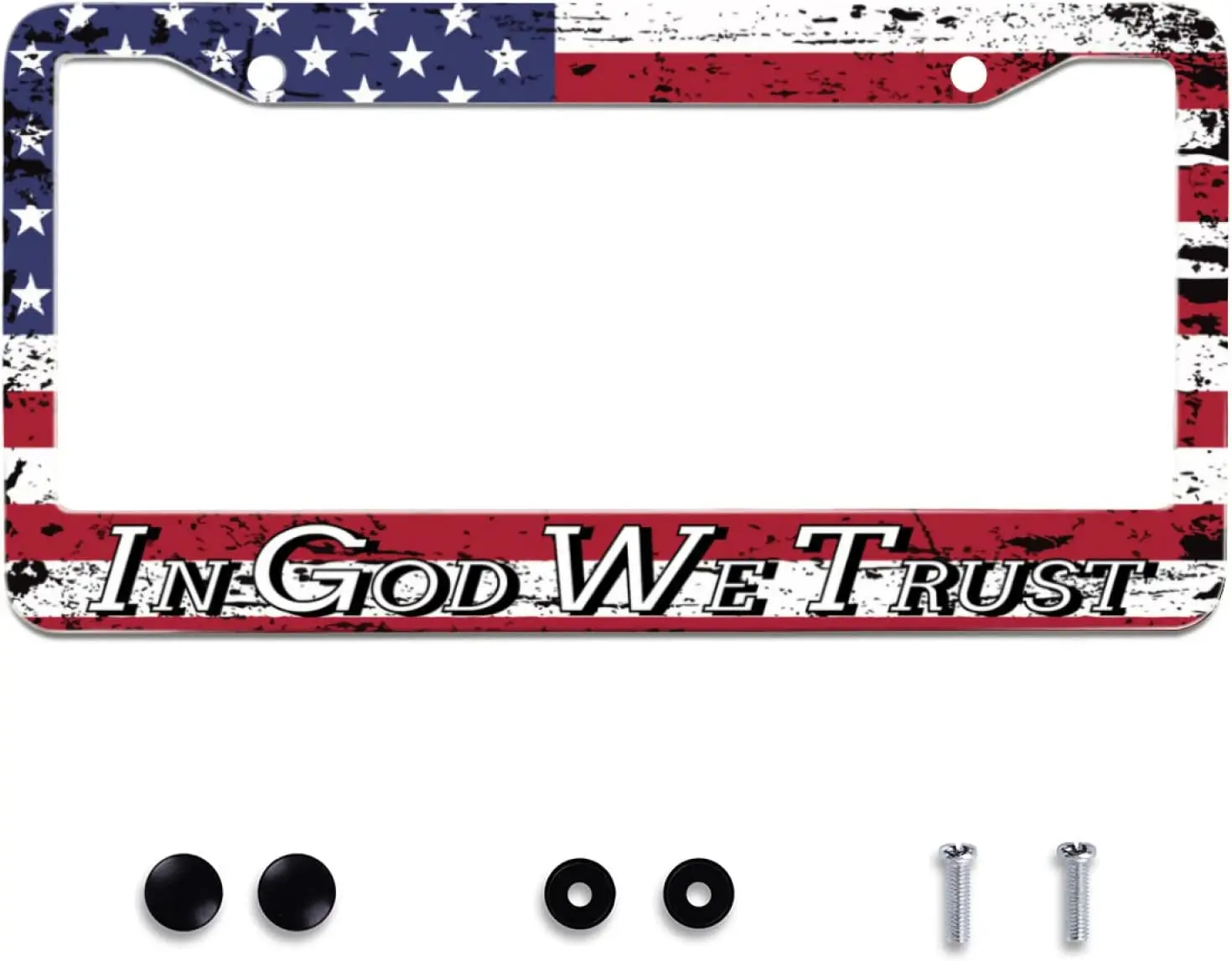 

Personalise In God We Trust Christian License Plate Frames Metal Car Universal Accessories Aluminum License Plate Cars Decor