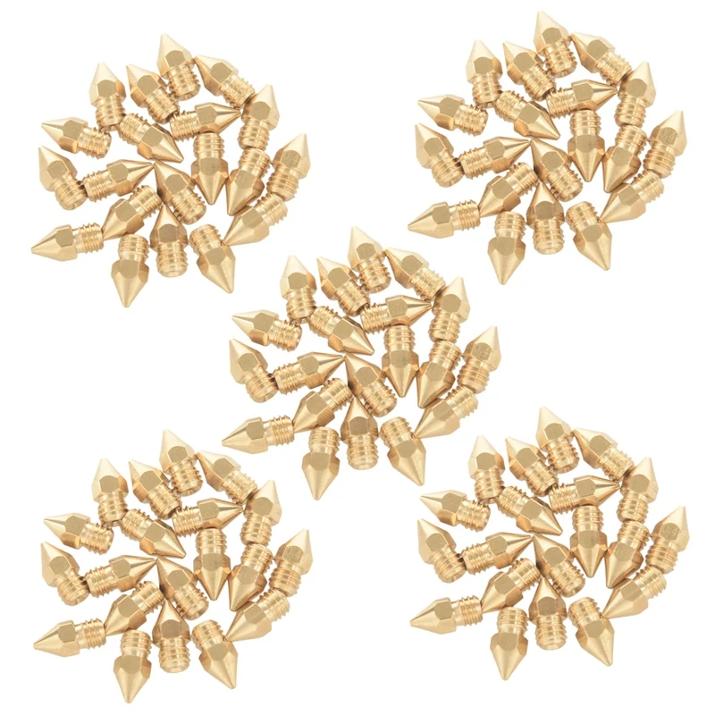 

100 PCS 3D Printer Nozzle 0.4Mm MK8 Extruder Head For Creality Cr10