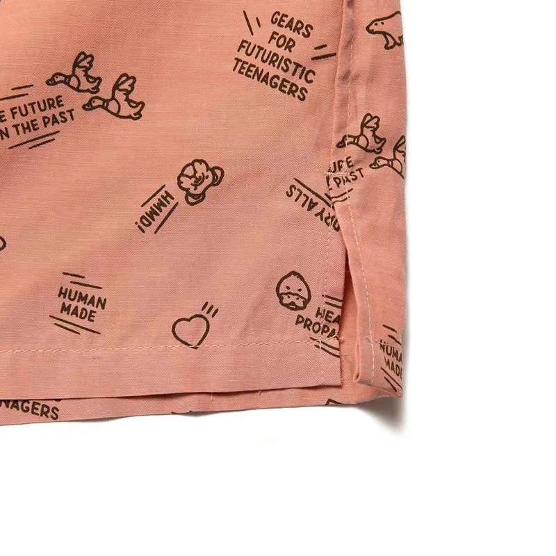HUMAN MADE Oversized Shirt Men Women 1:1 Full Print HUMAN MADE Couple Casual Short Sleeve Shirts