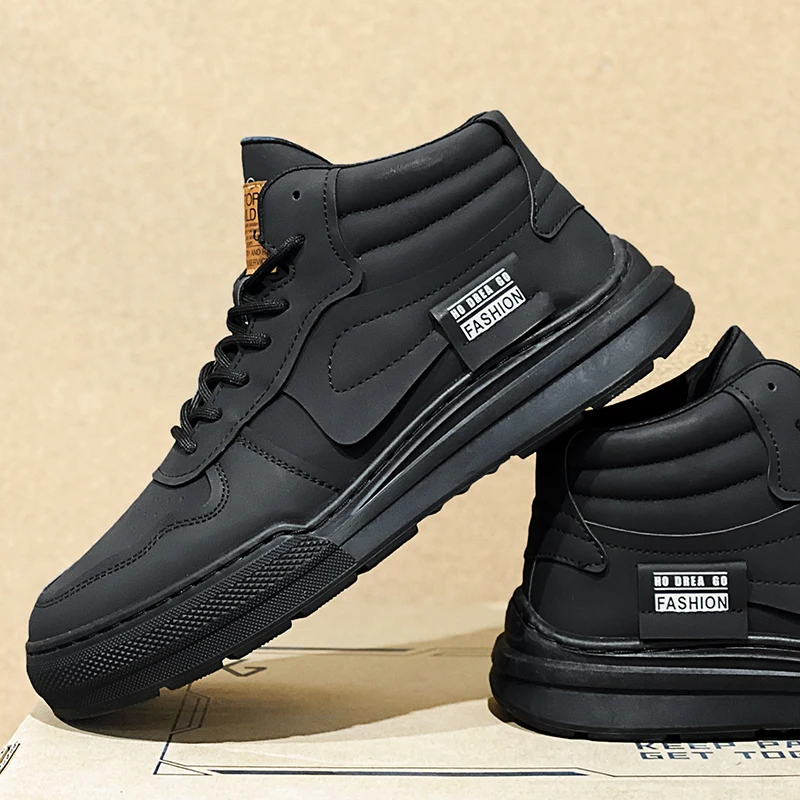 

Осенняя мужская обувь с высоким верхом, модная удобная и универсальная повседневная обувь, Мужская Уличная нескользящая обувь для прогулок
