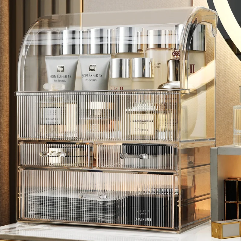 

Ящик для хранения косметики, Настольный ящик, акриловый прозрачный ящик для хранения с крышкой