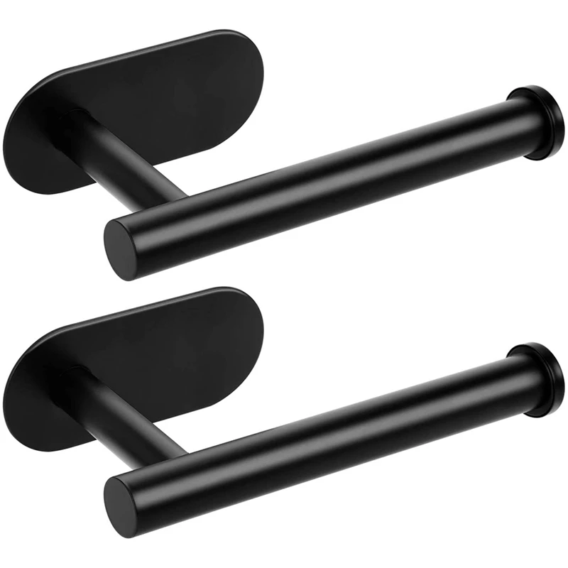 

Toilet Paper Holder Wall Mount,Self Adhesive Toilet Paper Holder For Bathroom Washroom Kitchen Black Toilet Paper Holder