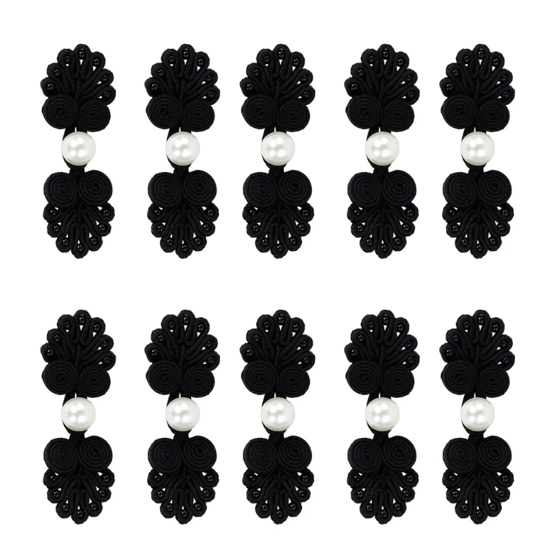 SZL 10 шт. китайский узел лягушки пуговицы Cheongsam жемчужные застежка пряжки