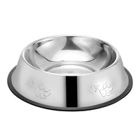 wholesale sturdy and durable non slip bite resistant easy to clean pet stainless steel bowl