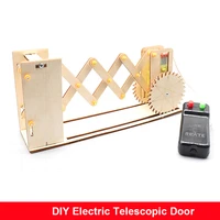 diy model electric telescopic door diy science experiment kit education toy for children gift toy project