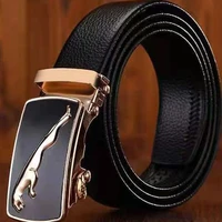 soft black litchi texture width 35mm belt mens width 40mm length 70mm automatic buckle business casual trend tooling belt