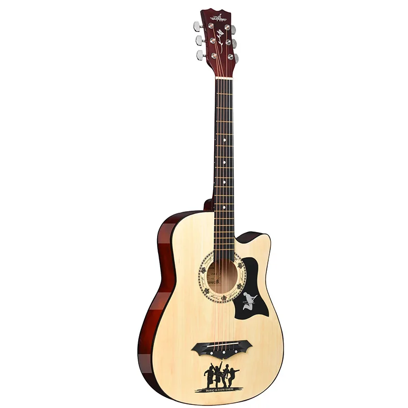 

Left-handed Jazz Acoustic Guitar 6 String Veneer High Quality Country Guitar Resonator 38 Inches Violao Acustico Acoustics