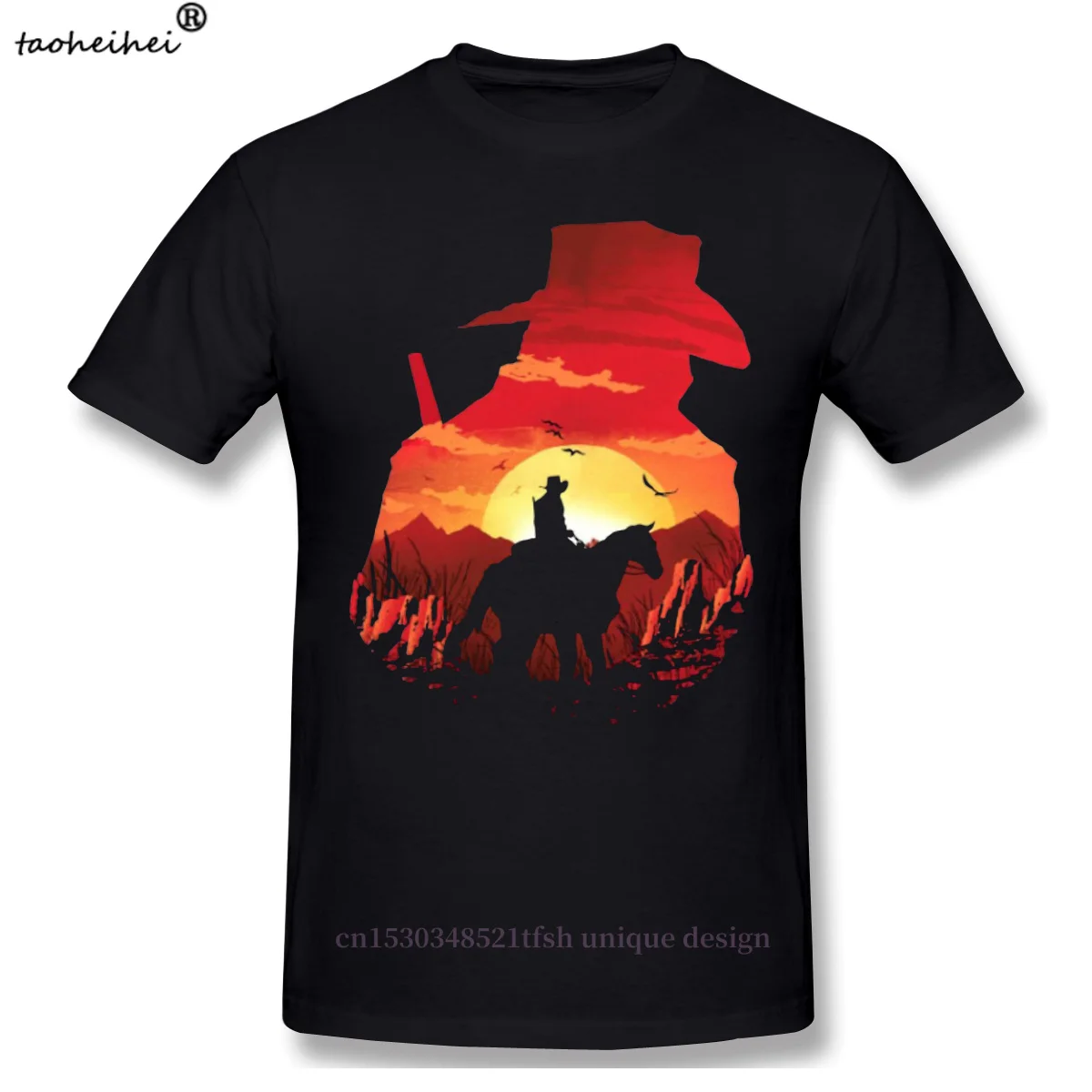 Хлопковая Футболка Red Dead выкуп с принтом футболка Мужская приключение черная