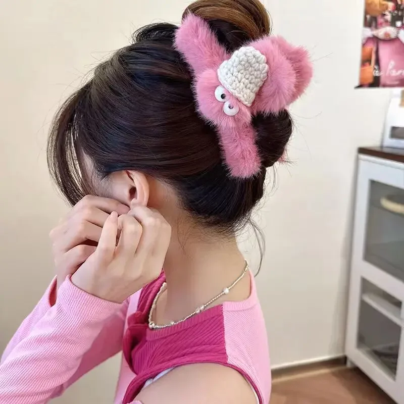 Новое поступление осенне-зимний высококачественный плюшевый коготь для волос